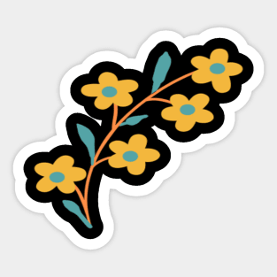 Flower stem blue Sticker